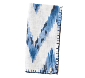 Blue Chevron Ikat Napkins