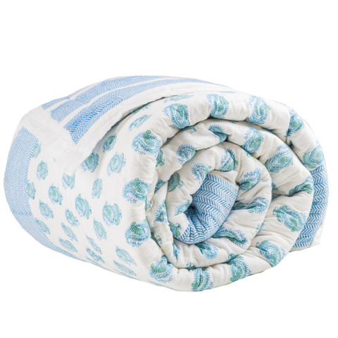 eilza-blue-quilt Eilza Blue Quilt - Cotton Voile Paisley