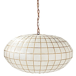 Capiz Globe Chandelier on @SavvyHome