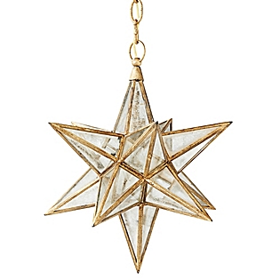 Serena & Lily Moravian Star Glass Pendant — on @SavvyHome